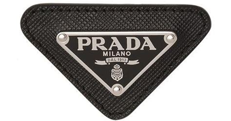 prada enamelled triangular logo pin|Black Enameled Metal Triangle Logo Keychain .